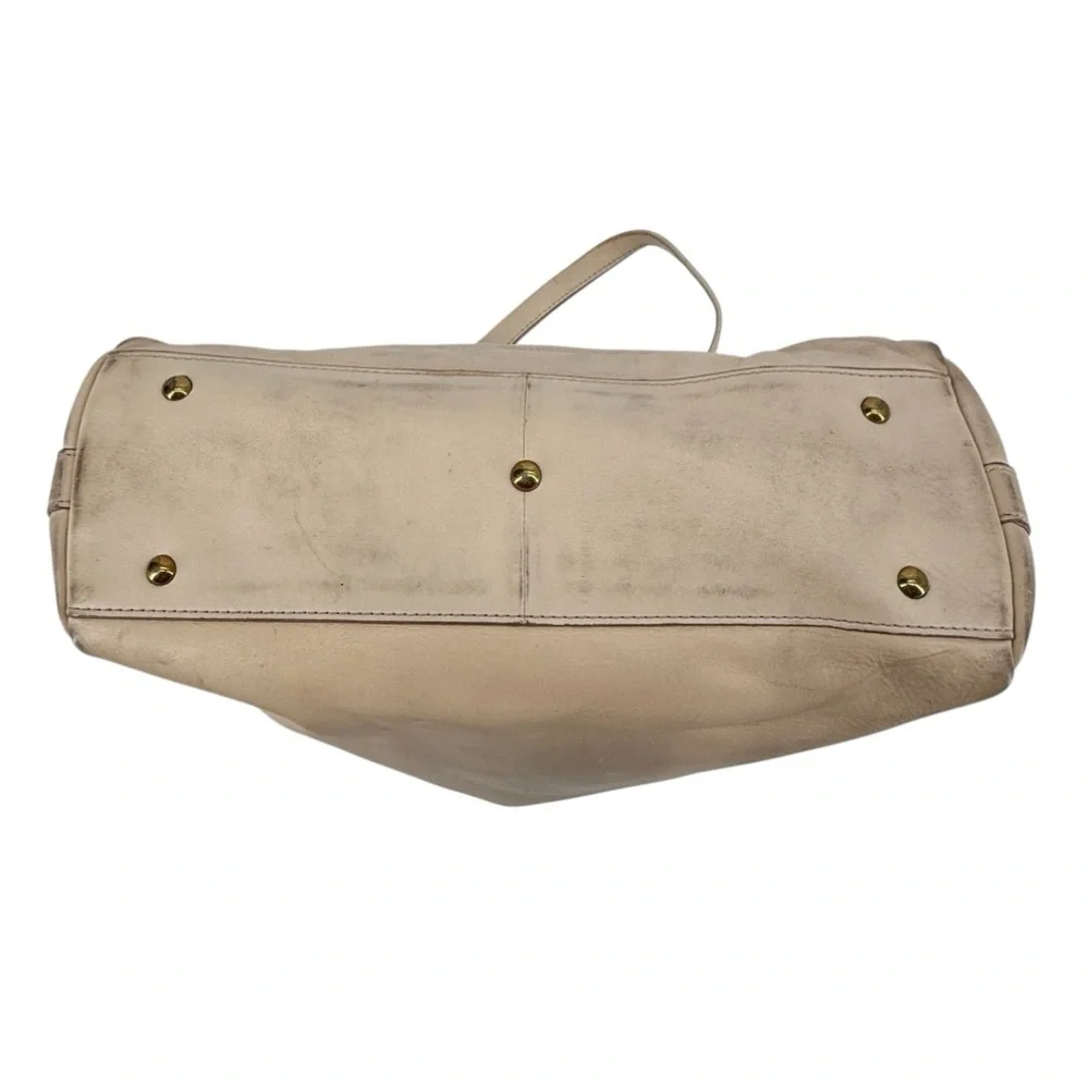 Frye Cream Leather Llana Tote Shoulder Bag